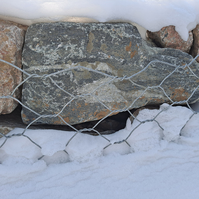 2*1*1 M Pvc dilapisi Gabion Box Hexagonal tahan erosi