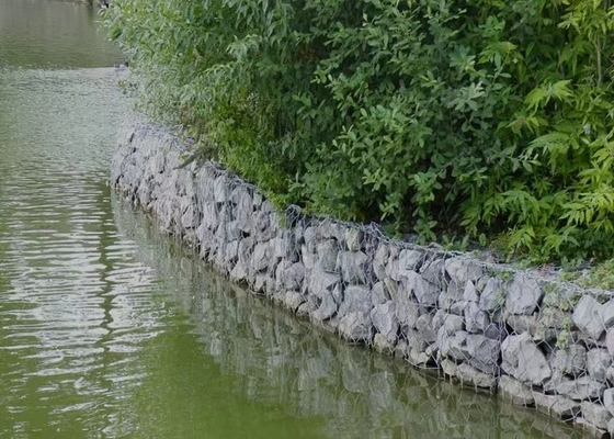 Hexagonal Q235 Woven Gabion Baskets Kotak Batu Untuk Perlindungan dan Dukungan Slope