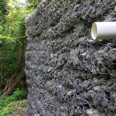 Mudah Instalasi Gabion Basket Dengan Tanah / Pasir / Batu Isi Bank Slope Protection Mesh