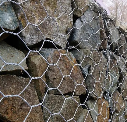 Shuxin Hot Galvanized 60*80mm Lubang 2.7mm Wire Mesh Gabion Basket Untuk Pengendalian Banjir