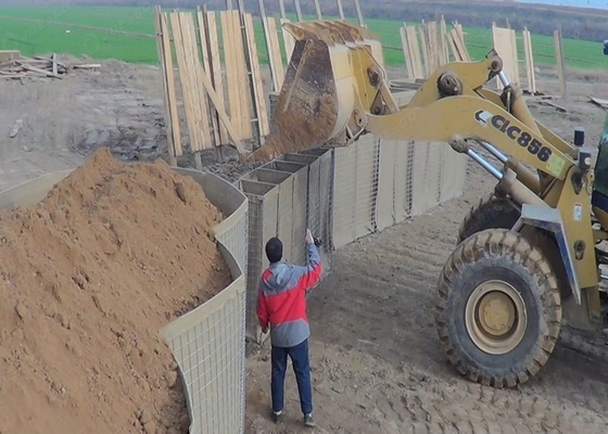 2x1x1mesh Gabion High Security Collapsible Military Barriers Container Walls Untuk Bunker