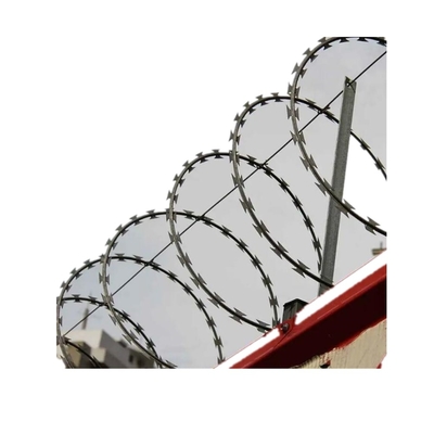 BTO-22/CBT-65 Single Razor Barbed Wire Coil 500mm Blade Stainless Steel Wire Harga bagus untuk pagar