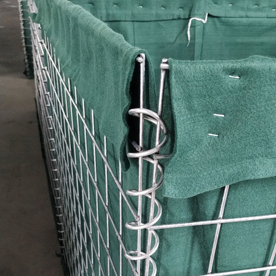 Kontainer Wire Mesh Lipat Dan Heavy Duty Fabric Liner Pertahanan Bastion Penghalang