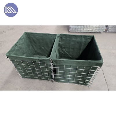 HDP tahan lama Galvanized MIL19 2.74M High Welded Gabion Box Geotextile Kain Lapisan Pertahanan Bastion Penghalang