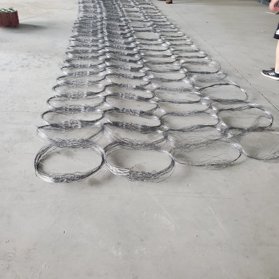 Anti Tank Trap Interception Barrier Wire Mesh Obstacle Net With Plain Weave Woven Cut Welded Bended Processing Layanan