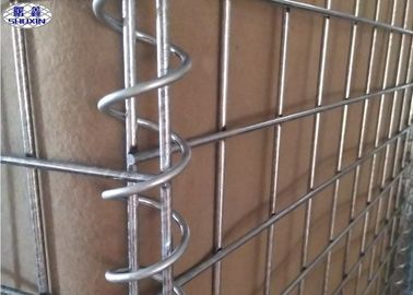 Kotak Logam Gabion Dilipat Penghalang Keamanan 300gsm Warna Pasir Layanan OEM