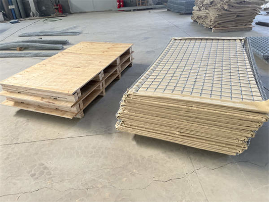 Dinding Penghalang Pertahanan Baja Galvanis Kawat Jaring 4mm