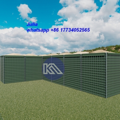 Kotak Gabion Kawat Las Galvanis 5mm Geotekstil 300 Gsm Penghalang Militer
