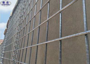 5mm Militer Gabion Box Barrier Defensive Untuk Latihan Militer Bahan Kawat Baja