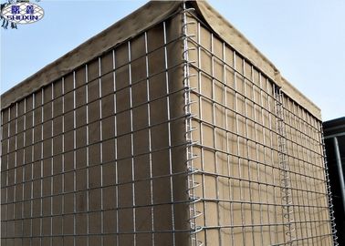 Militer Gabion Box Defensive Hesco Barriers Beige Sand Geotextile Sertifikasi CE