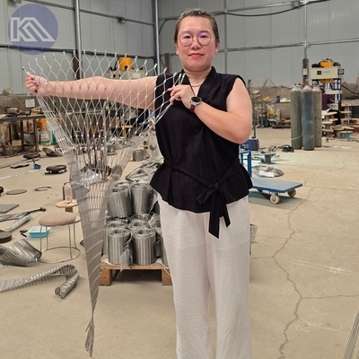 Dekorasi Kawat Baja Tahan Karat Ferrule Anti Drone Mesh Netting 3x3m