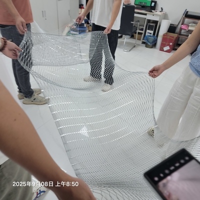 Kebun Perlindungan Konstruksi KN 304 316 316L Tinggi Kekuatan Stainless Steel Kabel Tali Mesh Net Untuk Aviary Zoo Mesh