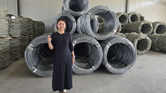 KN Penjualan Panas Keamanan Tinggi Hot-Dip Galvanized Barbed Shaver Wire Mesh, Cocok Untuk Penjara/Bandara