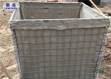 SX9 Pasir Fileld Barrier Pertahanan HESCO / Geotextile Barisan Militer Gabion