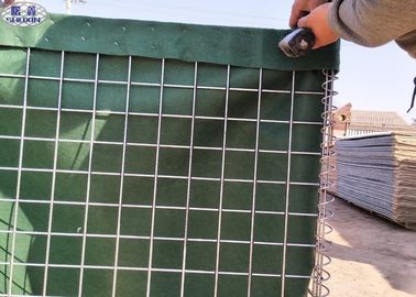 Pasir Fleksibel Diisi Barisan Gabion Galvanis Dengan Green Geotextile