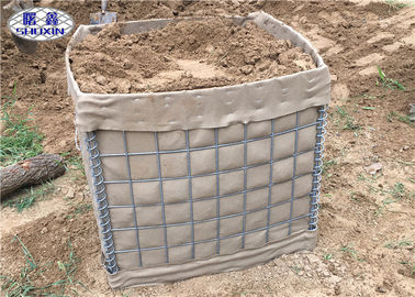 Penghalang HESCO Militer Berjajar Geotextile, Penghalang Gabion Las Tinggi