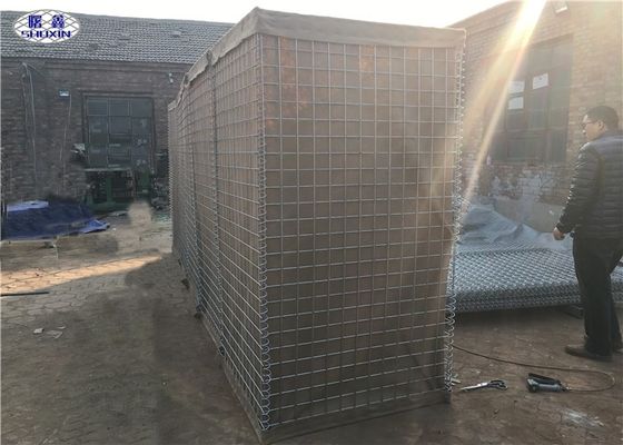 Cepat menyebarkan Galvanized Las Mesh Pasir diisi penghalang Gabion