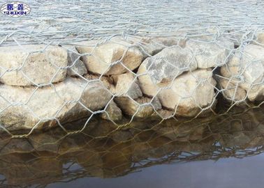 Batu Berat Gabion Penahan Dinding Fitur Galvanis Hexagonal Eco - Friendly
