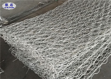Ganda Putar Gabion Wall Kandang Untuk Perlindungan Tidur Sungai Hexagonal Weave