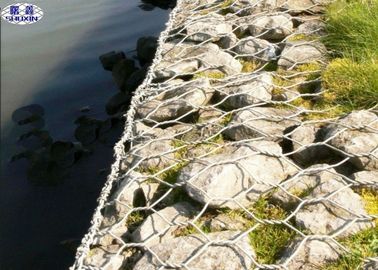 PVC Coated Stone Diisi Gabion, Stone Retaining Wall Gabion Cages