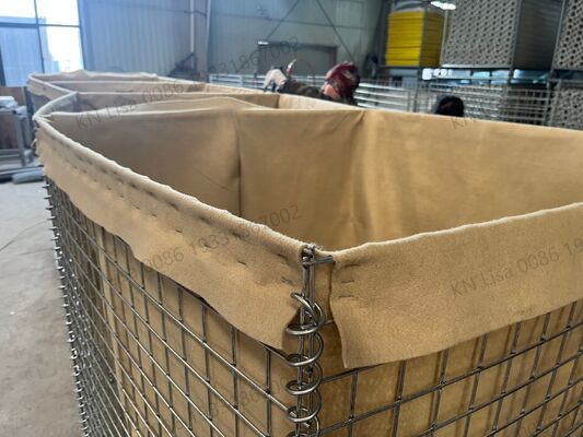 Tembok Pasir Galvanis Las Penghalang Pertahanan Proof Ledakan Kandang Pertahanan Banjir Gabion Ledakan Tembok Geotekstil Bastion Penghalang