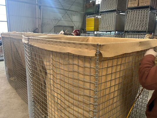 Heavy Duty Blast Proof Gabion Box High Tensile Perlindungan Pertahanan Perbatasan Tembok Banjir Bastion Penghalang Untuk Dijual