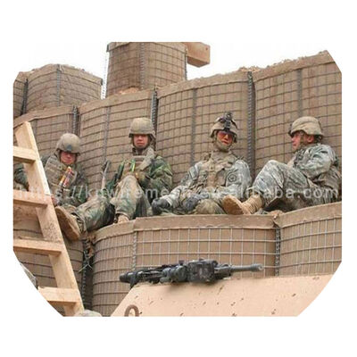 Galvanized Mil3 Sand Wall Barrier Blast Wall Untuk Banjir Mil6 Gabion Las Penghalang Pertahanan