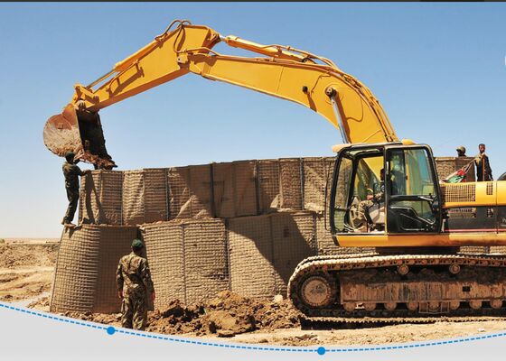 Barikade Pertahanan Besi Galvanis Celup Panas, Kawat Baja Karbon Permukaan Galvanis, Pagar Keamanan Tugas Berat