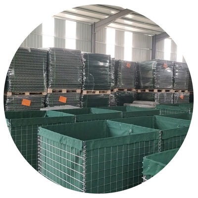 Standar Militer Hot Galvanized Pertahanan Bastion Penghalang,Hesco Pertahanan Tembok Pasir Di Jarak Menembak