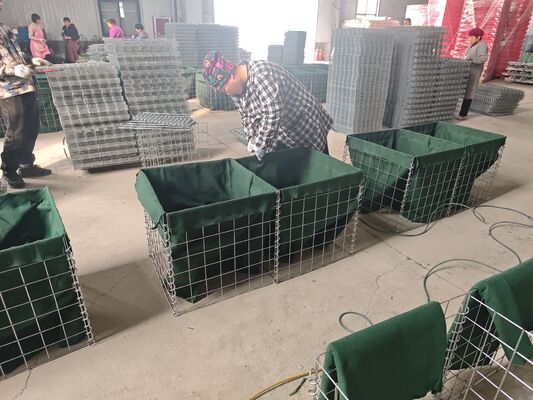 Mil 1 Penghalang Militer Lipat Dinding Keamanan Galvanis Penghalang Berisi Pasir Taktis Banjir