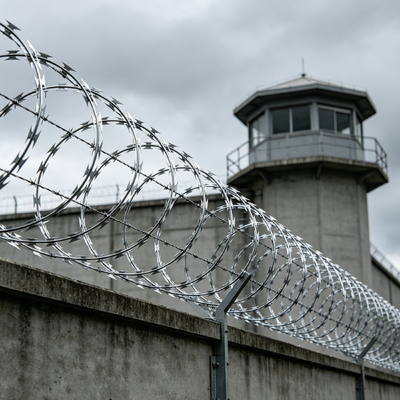 Heavy Duty Galvanized Razor Barbed Wire BTO-22 Anti-Climb Security Fence untuk Gudang
