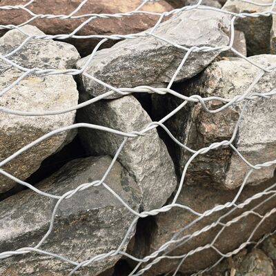 Turki PVC Lapisan 3*3*0.3m Gabion Mattress untuk Pantai Sungai Perlindungan Tembok