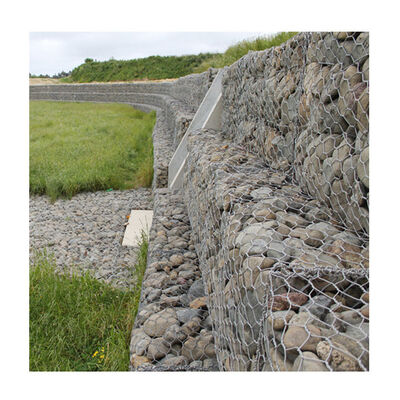 8*10cm Kotak Gabion Dilapisi Pvc Galvanis Keranjang Gabion Diisi Batu Tenun Heksagonal