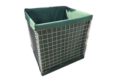 Dinding Pasir Galvanis Mil 1 1.37 * 1..06 * 10m Hesco Barrier For Military Bastion