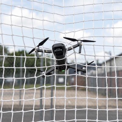 Jaring Anti Drone Putih – Jaring Poliester Tanpa Simpul 3mm (5x5cm) untuk Perlindungan Pertahanan & Keamanan Drone