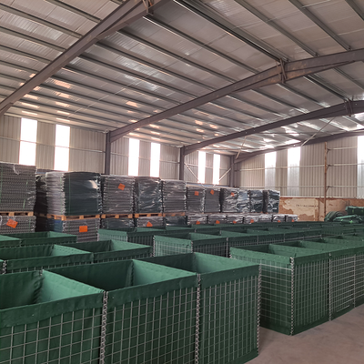 Hesco Style Steel Mesh Tembok Pertahanan Penghalang Untuk Perlindungan Ledakan Dan Benteng Militer