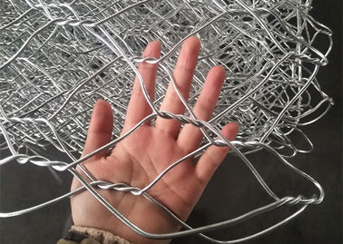 Hot Dipped Galvanis Wire Mesh Dinding Penahan / Gabion Batu Kandang