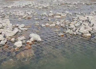 Kandang Keranjang Gabion Dilapisi Pvc, Keranjang Dinding Gabion Baja 60X80mm