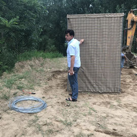 Persetujuan ISO Defensif Profesional Hesco Barrier Diisi Pasir Untuk Militer