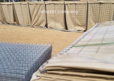 Perlindungan Tentara Hesco Defensive Barriers Kawat Baja Dengan Hot Dipped Galvanized