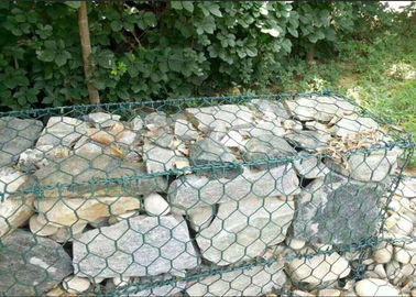 Dinding Penahan Keranjang Batu Hexagonal, Konstruksi Dinding Gabion Dicelup Galur Panas