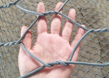 PVC Dilapisi 2 * 1 * 1M Lowes Gabion Stone Diisi Keranjang Untuk Dinding Penahan