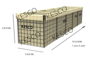 HESCO MIL 5 Series Militer Pasir Dinding Hesco Barrier Zinc -5% Aluminium Alloy Wire