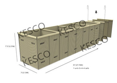 Geotextile Hesco Pasir Diisi Bar Mil 7 Pasir Diisi Hesco Barrier