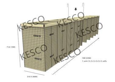 Mil 12 Hesco Barriers Untuk Pengendalian Banjir Dan Benteng Militer