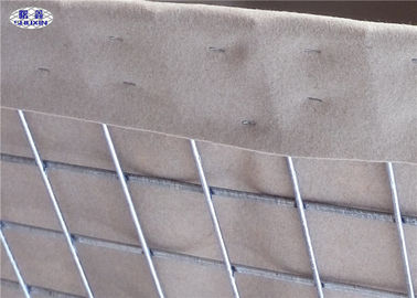 Pasir dan bumi diisi Militer Hesco Barel Welded Gabion Dengan Geotextile Berjajar