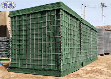 Galfan Dilapisi Geotextile Linded Welded Hesco Defensive Barriers Militer Hijau