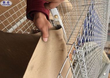 5mm Kawat Pasir Diisi Rintangan Geotextile Berjajar Tas Hesco Untuk Pembuatan