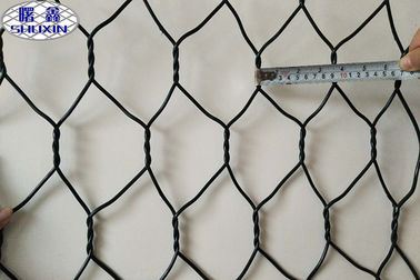 PVC Dilapisi Tenun Gabion Mesh Box Mesh Kawat 2.7mm / Tepi Kawat 3.4mm