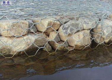 Keranjang Gabion Kontrol Erosi Galvanis Dilapisi Untuk Lereng Sungai / Tepian